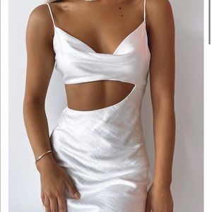 White cut out dress
